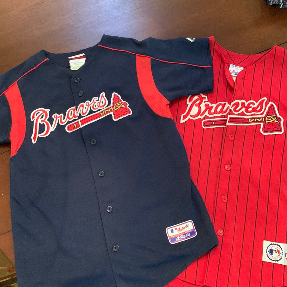 Atlanta Braves Majestic baseball jerseys youth Large